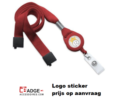 Combinatie van badge-jojo en lanyard rood