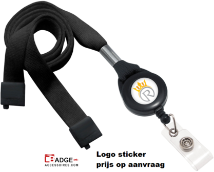 Combinatie van badge-jojo en lanyard zwart