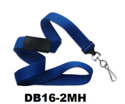 16 mm lanyard voorzien van metalen draaibare haak ter bevestiging aan kaart of badgehouder