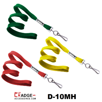 10 mm draagkoord voorzien van metalen haak. Lengte keycord is 914 mm.