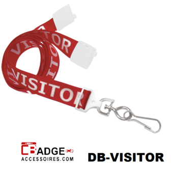 Lanyard 16 mm visitor tekst