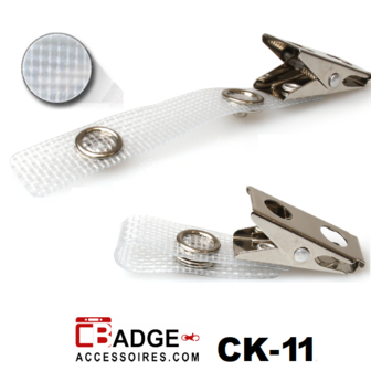 CK -12 Badgeclip kroko-knijper versterkt bandje 70 mm