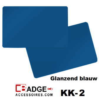 Midden blauw onbedrukte kaart 86mm x 54mm , dikte 76 mm