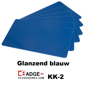 Midden blauw onbedrukte kaart 86mm x 54mm , dikte 76 mm