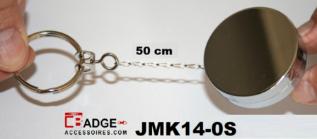 Metaal Jojo Pro 50 cm ketting &amp; sleutelring geheel chroom