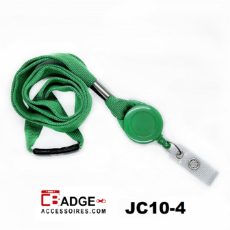 Combi jojo / lanyard break-away versterkt bandje groen