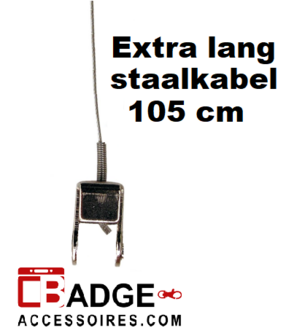 Extra lang staalkabel 105 cm.