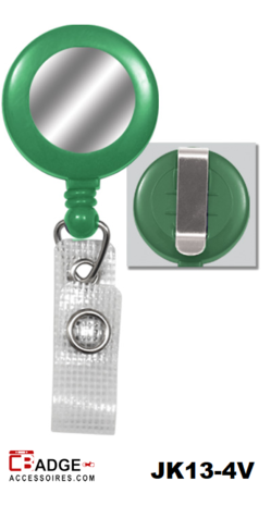 Clip on jojo GROEN zilverkleurige sticker