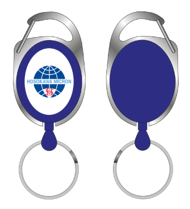 Karabijn jojo doorschijnend blauw sleutelring LOGO