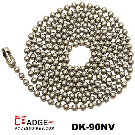 Nikkel-vrije kogeltjes ketting 90 cm lang en diameter kogeltjes 2.4 mm. Op maat maken door een stuk af te knippen