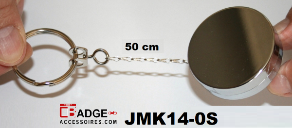 Metaal Jojo Pro 50 cm ketting & sleutelring geheel chroom