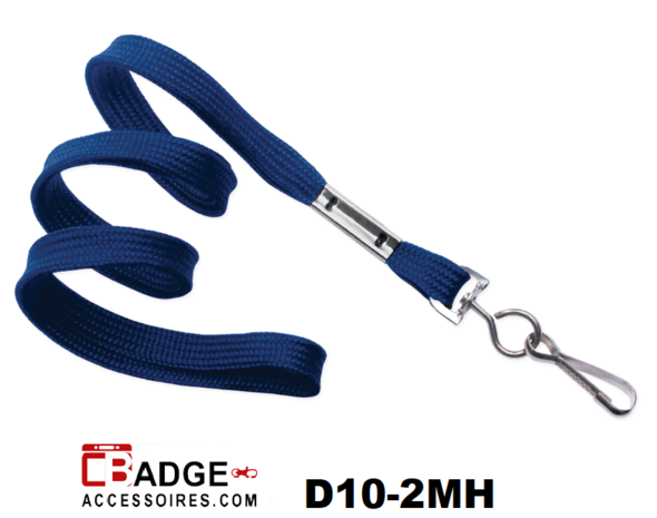 Blauw buisvormig gevlochten lanyard functioneel, licht en comfortabel in dragen. Draagkoord is 10 mm breed en 914 mm lang voorz