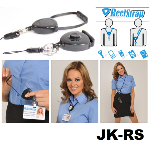 Reelstrap lanyard en jojo lengte instelbaar en layard in behuizing oprolbaar