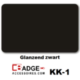 Glanzend zwart dubbelzijdig gekleurde kunststof PVC kaart in creditkaart formaat. dikte 0.76 mm