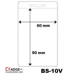 Vinyl badgehouder soft 1 creditkaart formaat kaart verticaal