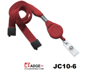 Combi jojo / lanyard rood break-away versterkt bandje