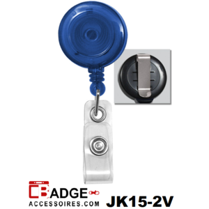 Clip on jojo doorzichtig blauw riemclip