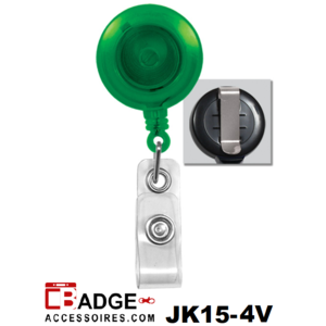 Clip on jojo doorzichtig groen riemclip