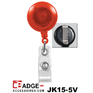 Clip on jojo doorzichtig oranje riemclip