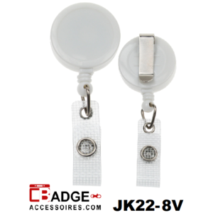 Clip on jojo medium riemclip (logo ruimte 25 mm) versterkt bandje wit