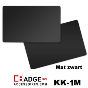 Kunststof kaart 0.76 mm dubbelzijdig mat zwart onbedrukt per 100 stuks.