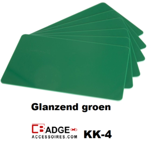 Kunststof kaart 0.76 mm dubbelzijdig groen onbedrukt per 100 stuks