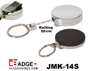 Metaal Jojo Pro ketting 50 cm. & sleutelring