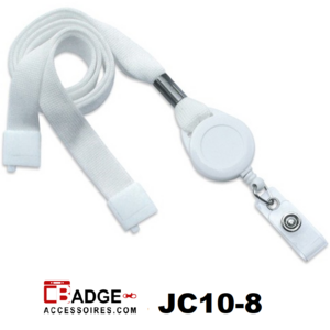 Combi jojo / lanyard wit break-away versterkt bandje