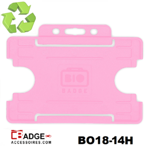 BioBadge Open horizontaal roze