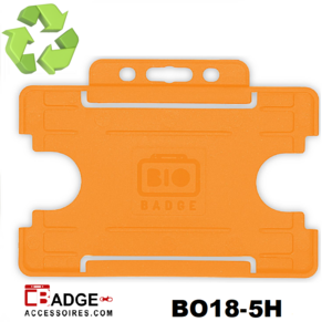 BioBadge Open horizontaal oranje