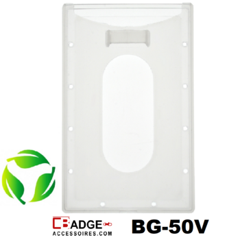 Badge Polypropyleen voorzijde helder verticaal